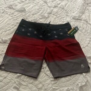 Travis Matthew flag board shorts 36